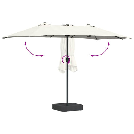 Tuinparasol 385 X 209 X 244 Cm Polyester En Staal