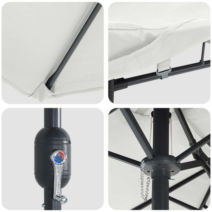 Tuinparasol En Antraciet 385 X 209 X 244 Cm Polyester