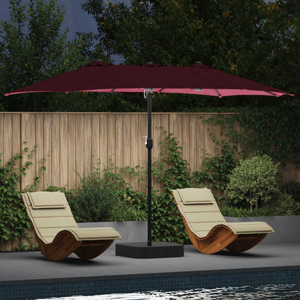 Tuinparasol En Antraciet 385 X 209 X 244 Cm Polyester