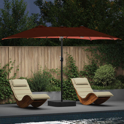 Tuinparasol En Antraciet 385 X 209 X 244 Cm Polyester