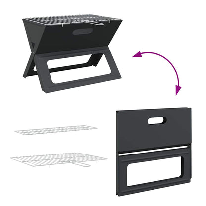 Buiten Grill Zwart 46 X 31 X 31 Cm Staal