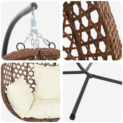 Hangende Ei-Stoel 104 X 100 X 191 Cm Poly Rattan