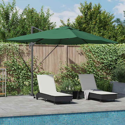Parasol Met Slot 352 X 251 X 265 Cm Polyester En Aluminium