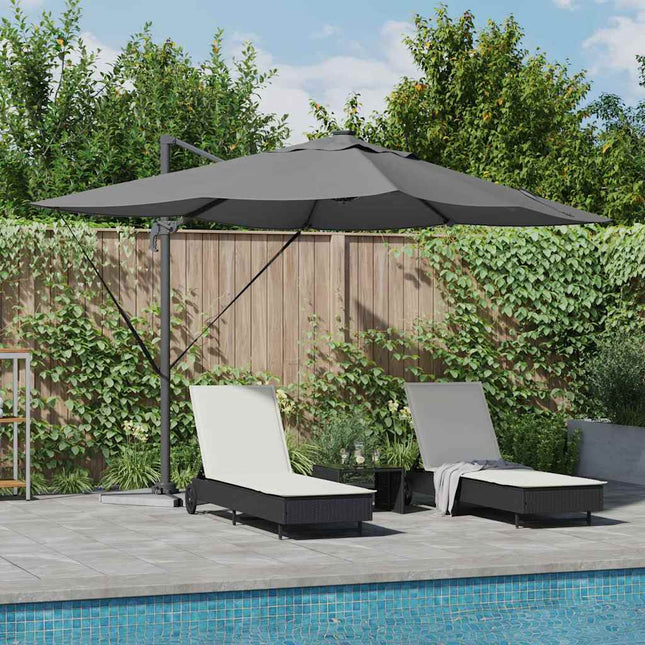 Parasol Met Slot 352 X 251 X 265 Cm Polyester En Aluminium