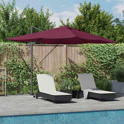 Parasol Met Slot 352 X 251 X 265 Cm Polyester En Aluminium