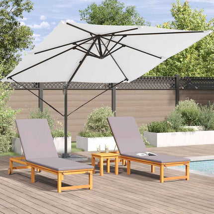 Roma Parasol Beige 286 X 284 X 265 Cm Aluminium En Polyester