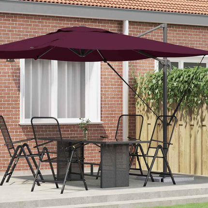 Roma Parasol Beige 286 X 284 X 265 Cm Aluminium En Polyester