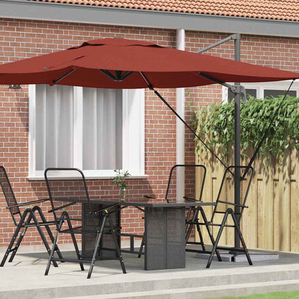Roma Parasol Beige 286 X 284 X 265 Cm Aluminium En Polyester