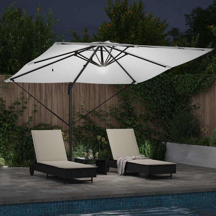 Roma Parasol Beige 286 X 284 X 270 Cm Aluminium En Polyester
