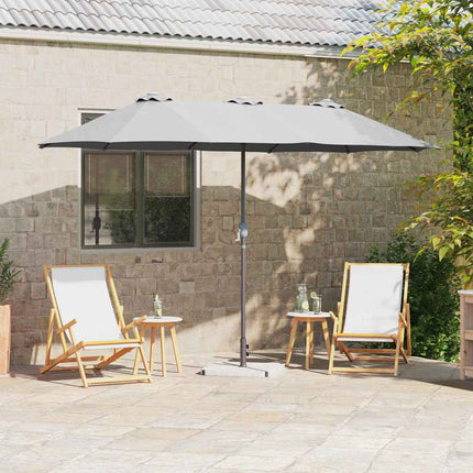 Tuinparasol 370 X 197 X 239 Cm Polyester En Aluminium