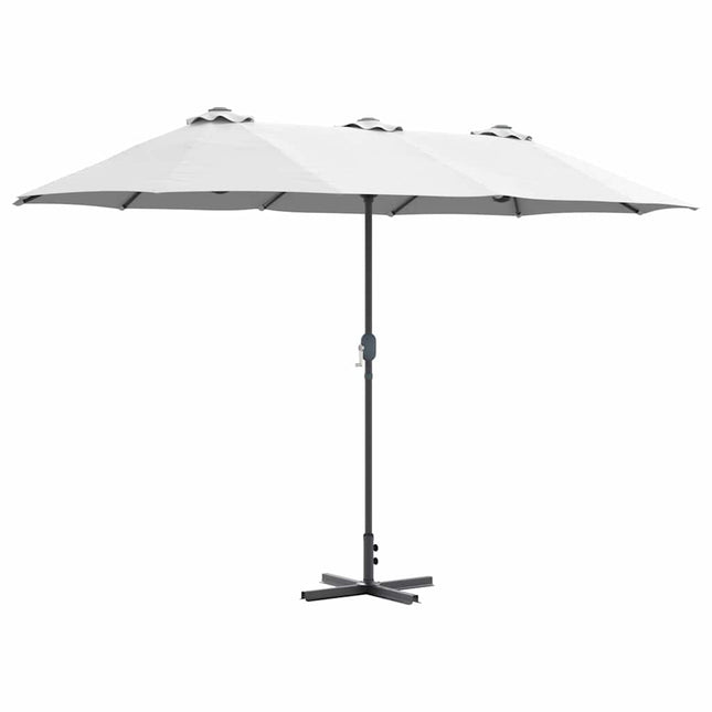 Tuinparasol 370 X 197 X 239 Cm Polyester En Aluminium