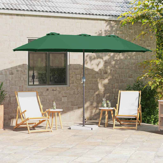 Tuinparasol 370 X 197 X 239 Cm Polyester En Aluminium