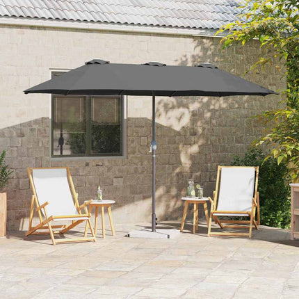 Tuinparasol 370 X 197 X 239 Cm Polyester En Aluminium