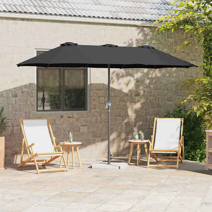 Tuinparasol 370 X 197 X 239 Cm Polyester En Aluminium