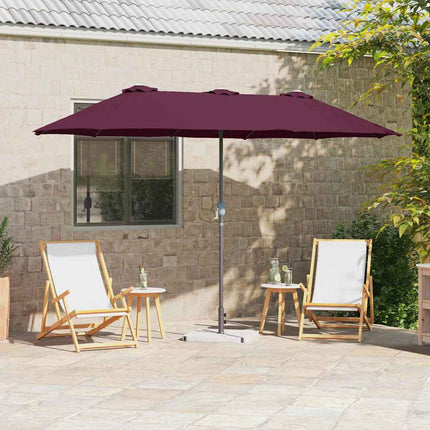 Tuinparasol 370 X 197 X 239 Cm Polyester En Aluminium