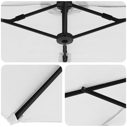 Parasol 372 X 198 X 243 Cm Polyester En Aluminium