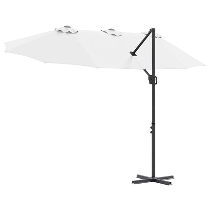 Parasol 372 X 198 X 243 Cm Polyester En Aluminium