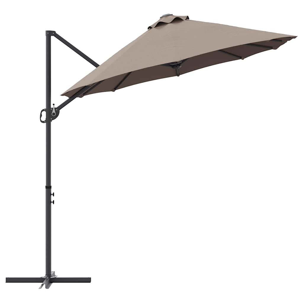 Parasol Taupe 372 x 198 x 243 cm Polyester en Aluminium