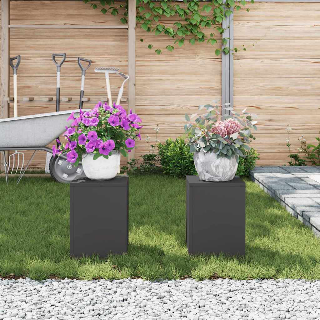 Plantenstandaard 2 Pcs 24 X 24 X 35 Cm Staal