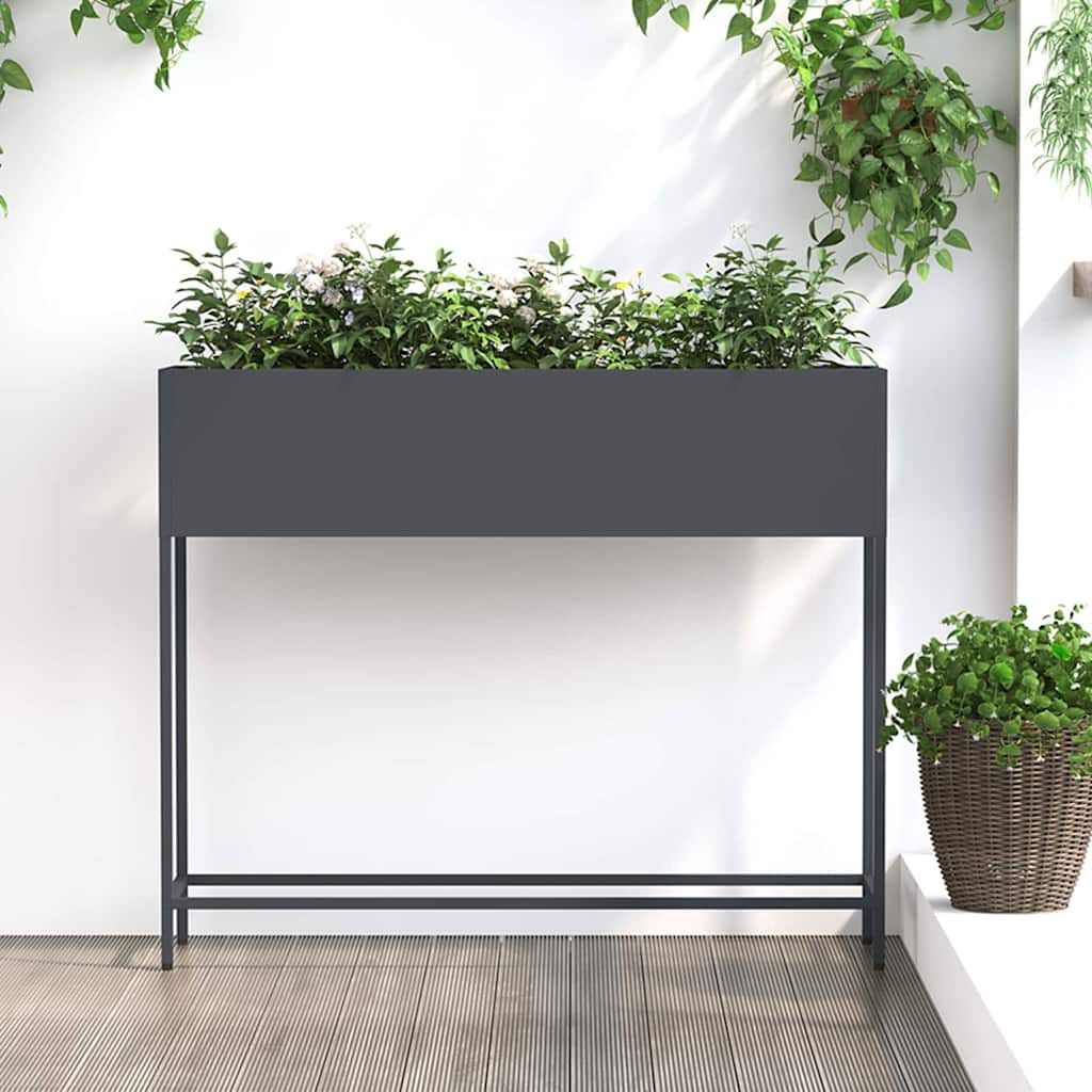 Verhoogde Tuin Plantbak Zilver