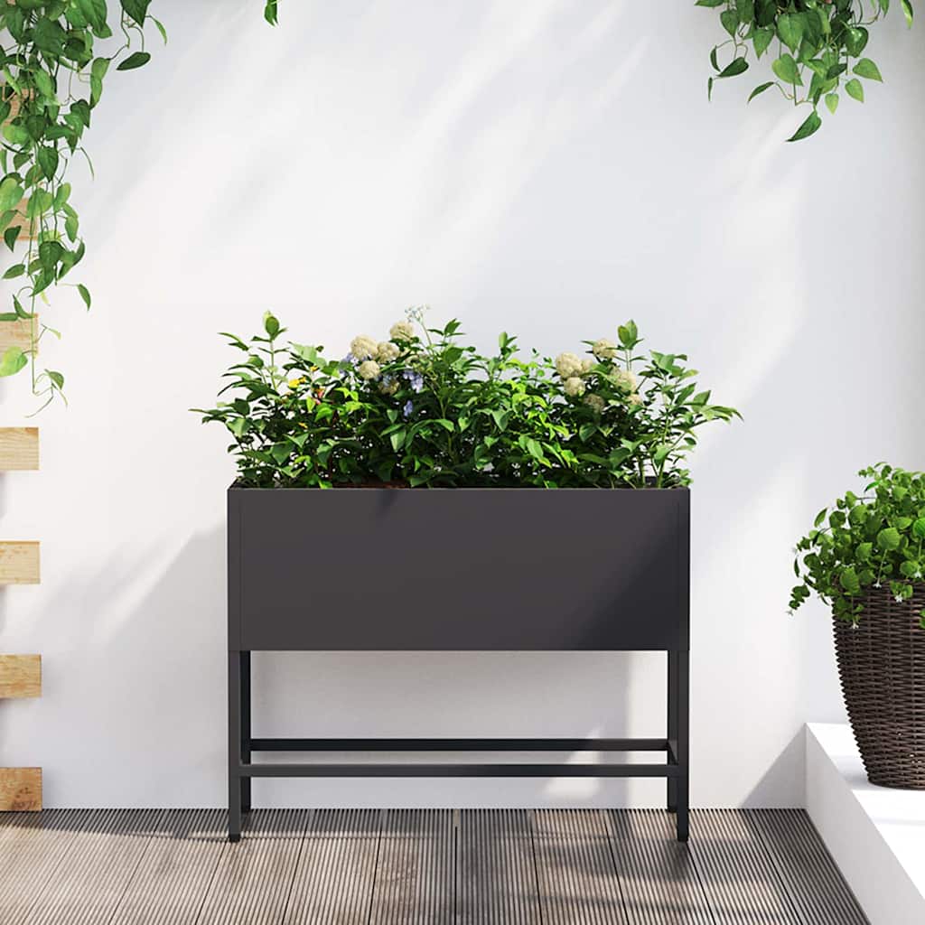 Verhoogde Tuin Plantbak Zilver