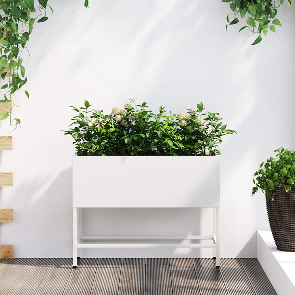 Verhoogde Tuin Plantbak Zilver