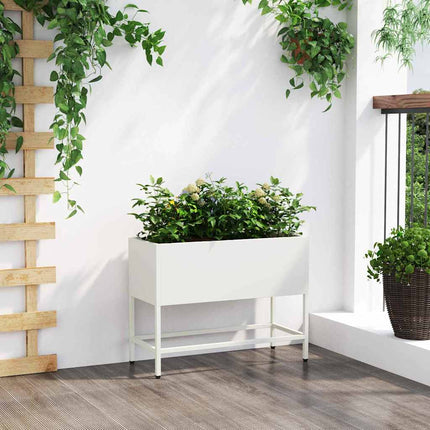 Verhoogde Tuin Plantbak 60 X 26 X 48 Cm Staal