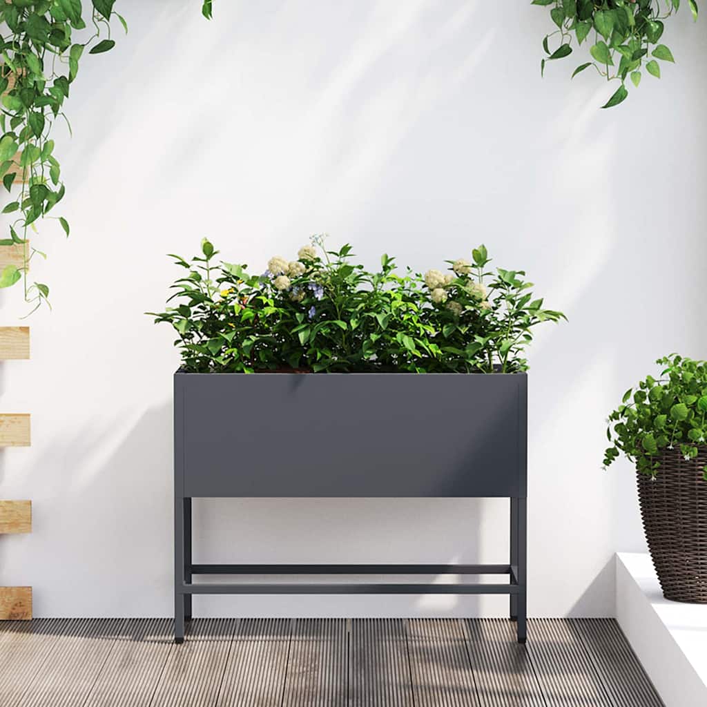 Verhoogde Tuin Plantbak Zilver