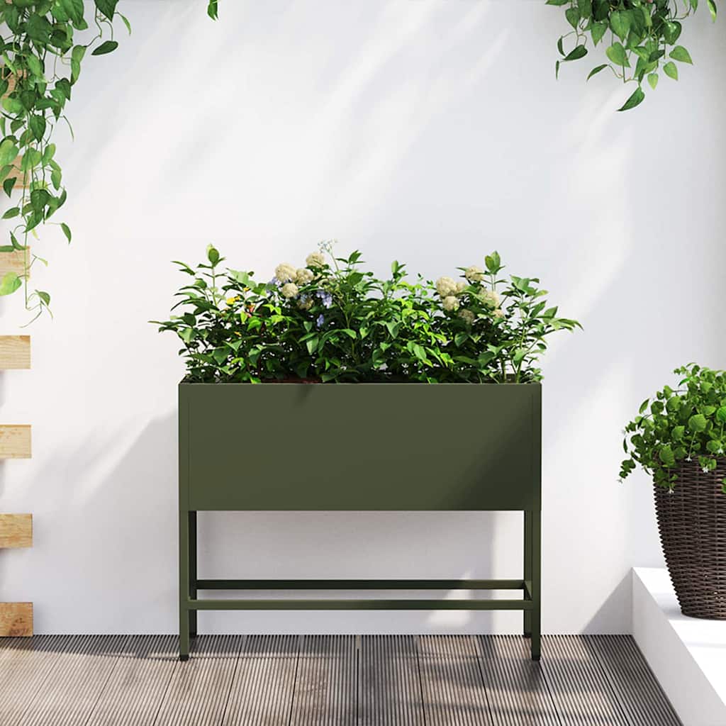 Verhoogde Tuin Plantbak Zilver