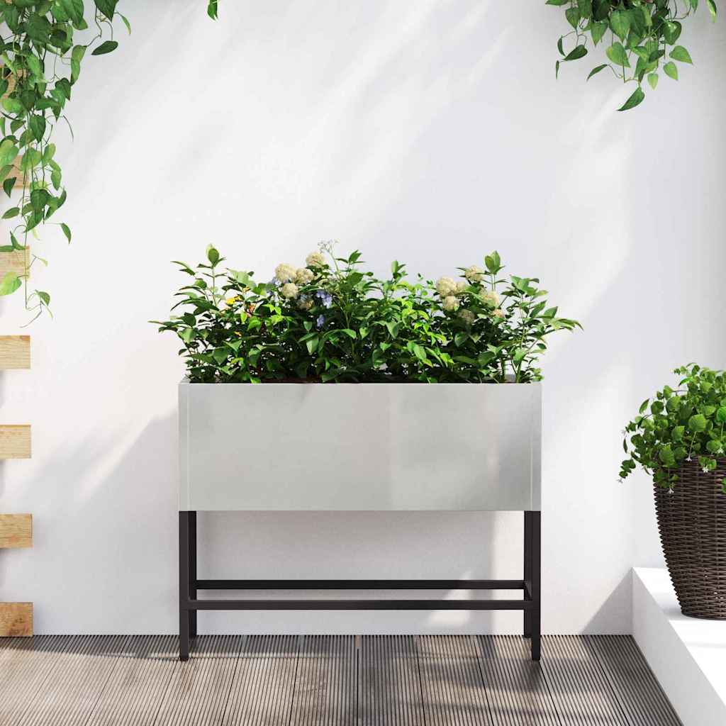Verhoogde Tuin Plantbak Zilver