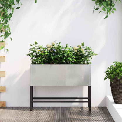 Verhoogde Tuin Plantbak Zilver