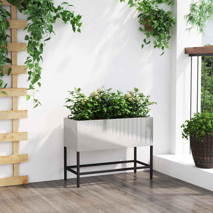Verhoogde Tuin Plantbak Zilver
