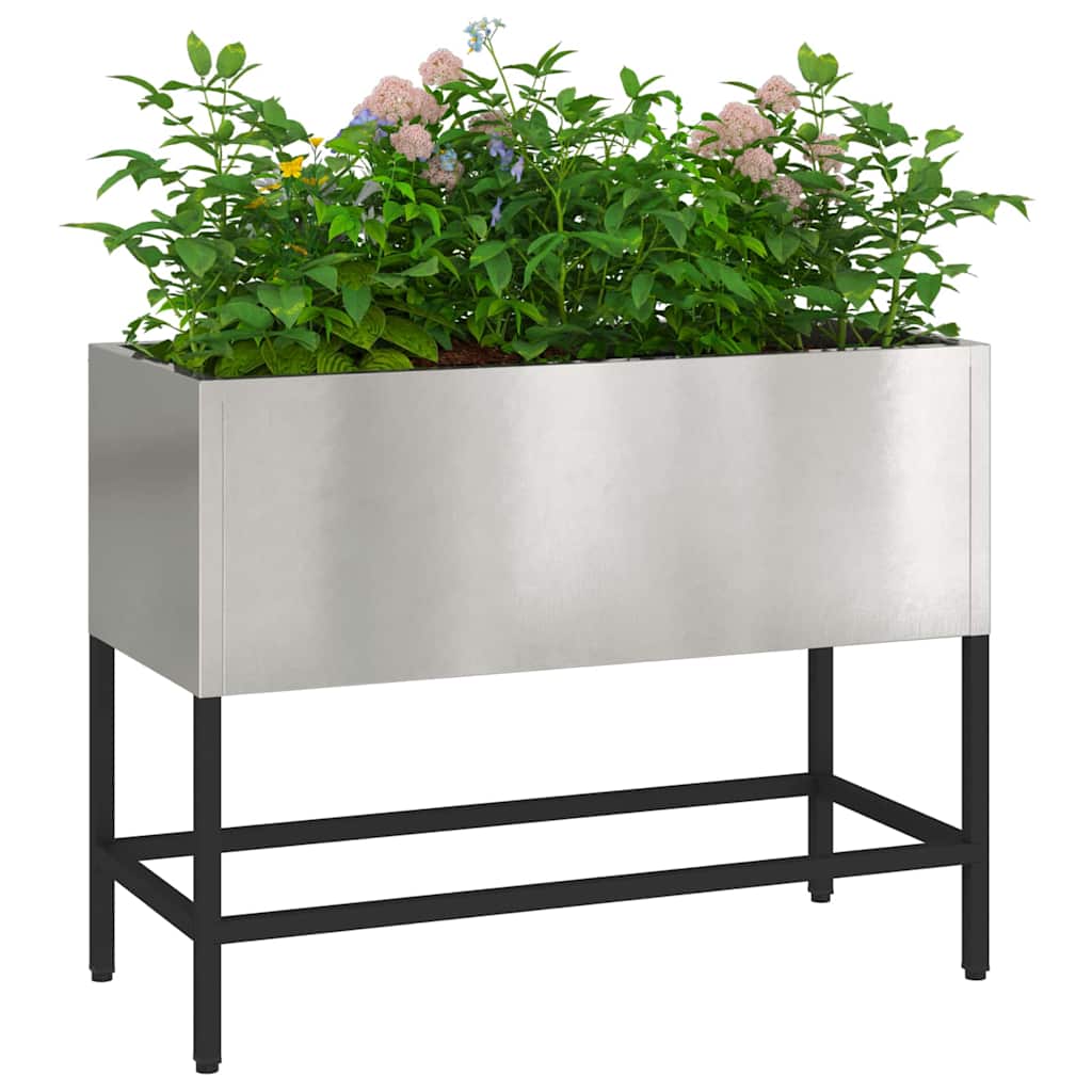 Verhoogde Tuin Plantbak Zilver