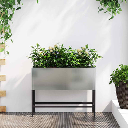 Verhoogde Tuin Plantbak 60 X 26 X 48 Cm Staal