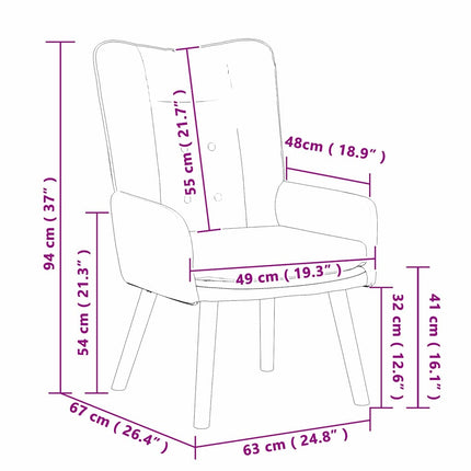 Fauteuil 63 X 67 X 94 Cm Stof En Multiplex