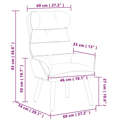 Fauteuil 69 X 74 X 93 Cm Sherpa Stof