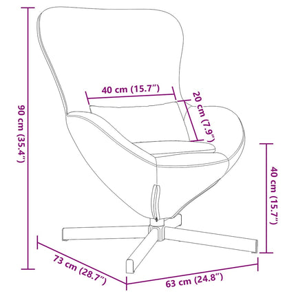 Eivormige Stoel 63 X 73 X 90 Cm Stof