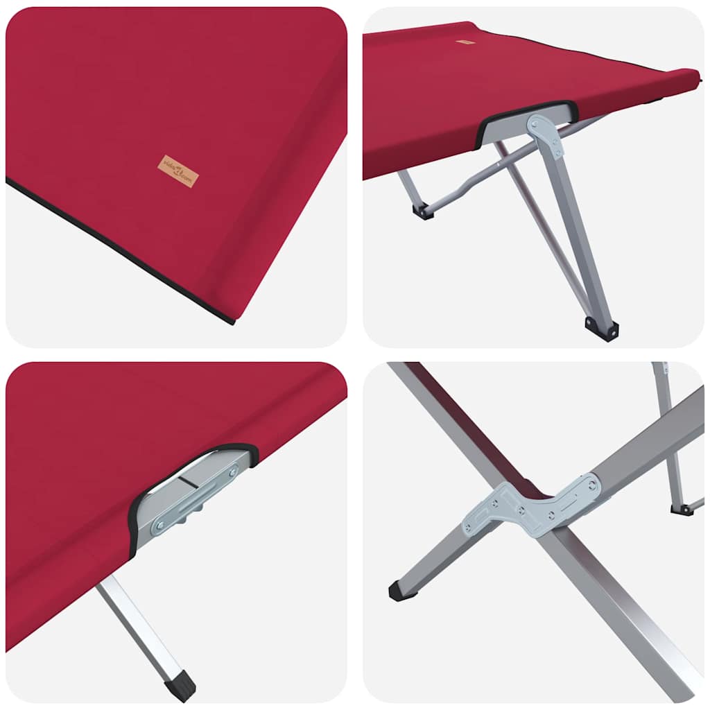 Opvouwbaar Camping Bed Rood 62 x 194 x 42 cm Oxford stof