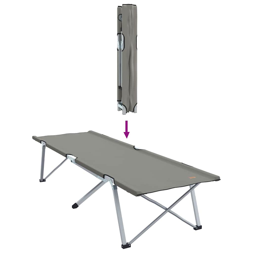 Opvouwbaar Camping Bed Grijs 62 x 194 x 42 cm Oxford stof