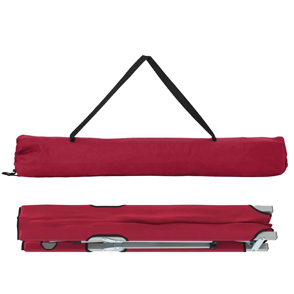 Opvouwbaar Camping Bed 2 pcs Rood 62 x 194 x 42 cm Oxford stof