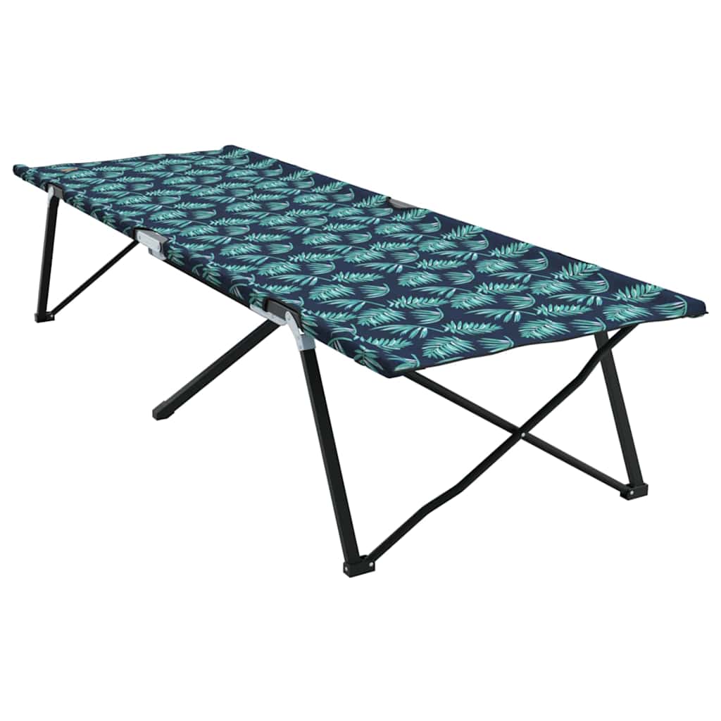 Opvouwbaar Camping Bed Bladpatroon 206 x 76 x 74 cm Oxford stof