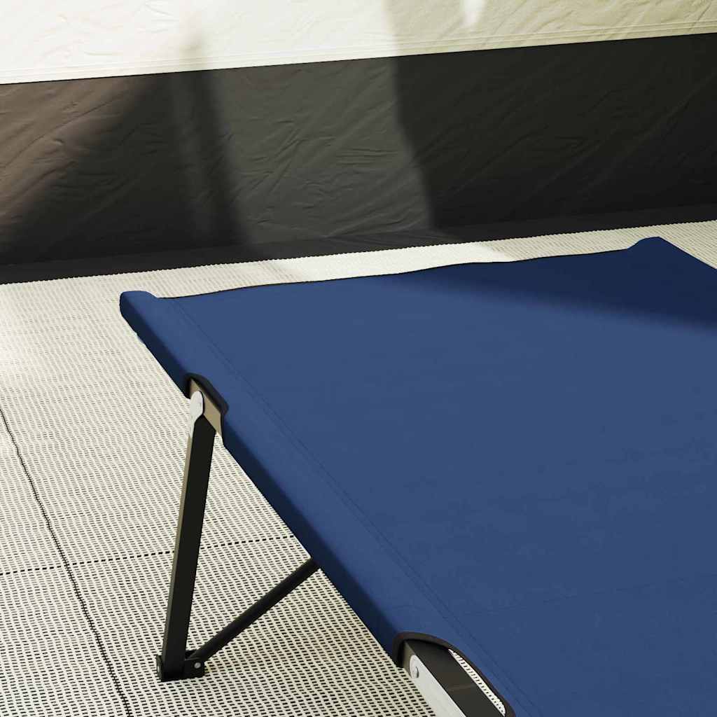Opvouwbaar Camping Bed 2 pcs Blauw 206 x 76 x 74 cm Oxford stof