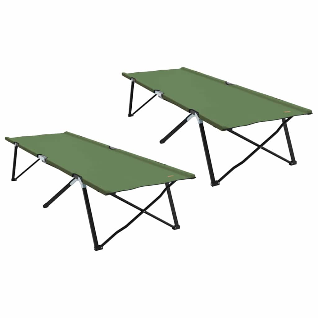 Opvouwbaar Camping Bed 2 pcs Amy geel 206 x 76 x 74 cm
