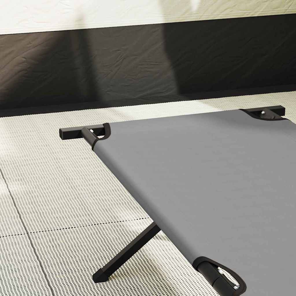 Opvouwbaar Camping Bed Grijs Oxford stof