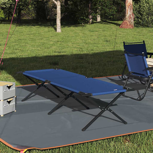 Opvouwbaar Camping Bed Blauw Oxford stof