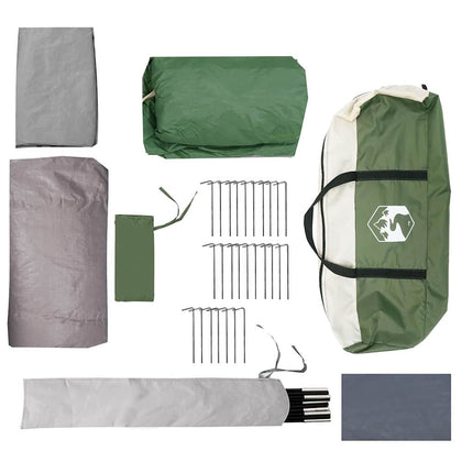 Tunnel Tent 4-Person Met Dak En Wit 740 X 370 X 220 Cm