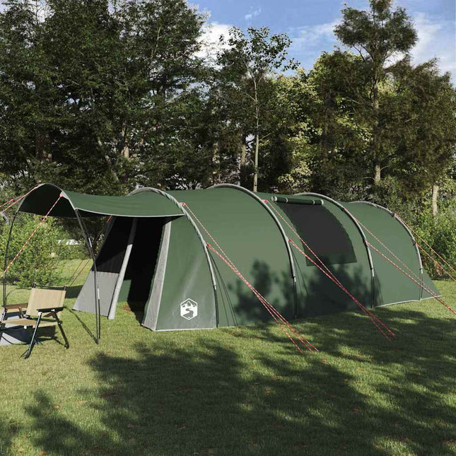 Tunnel Tent 4-Person Met Dak En Wit 740 X 370 X 220 Cm