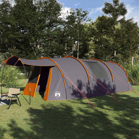Tunneltent met dak Grijs en Oranje 740 x 370 x 220 cm