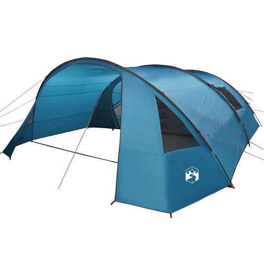 Tunneltent met dak met opslag Blauw en Grijs 700 x 590 x 215 cm