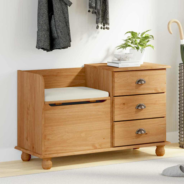 Opslagbank Askim 100 X 39 X 62 Cm Massief Grenenhout